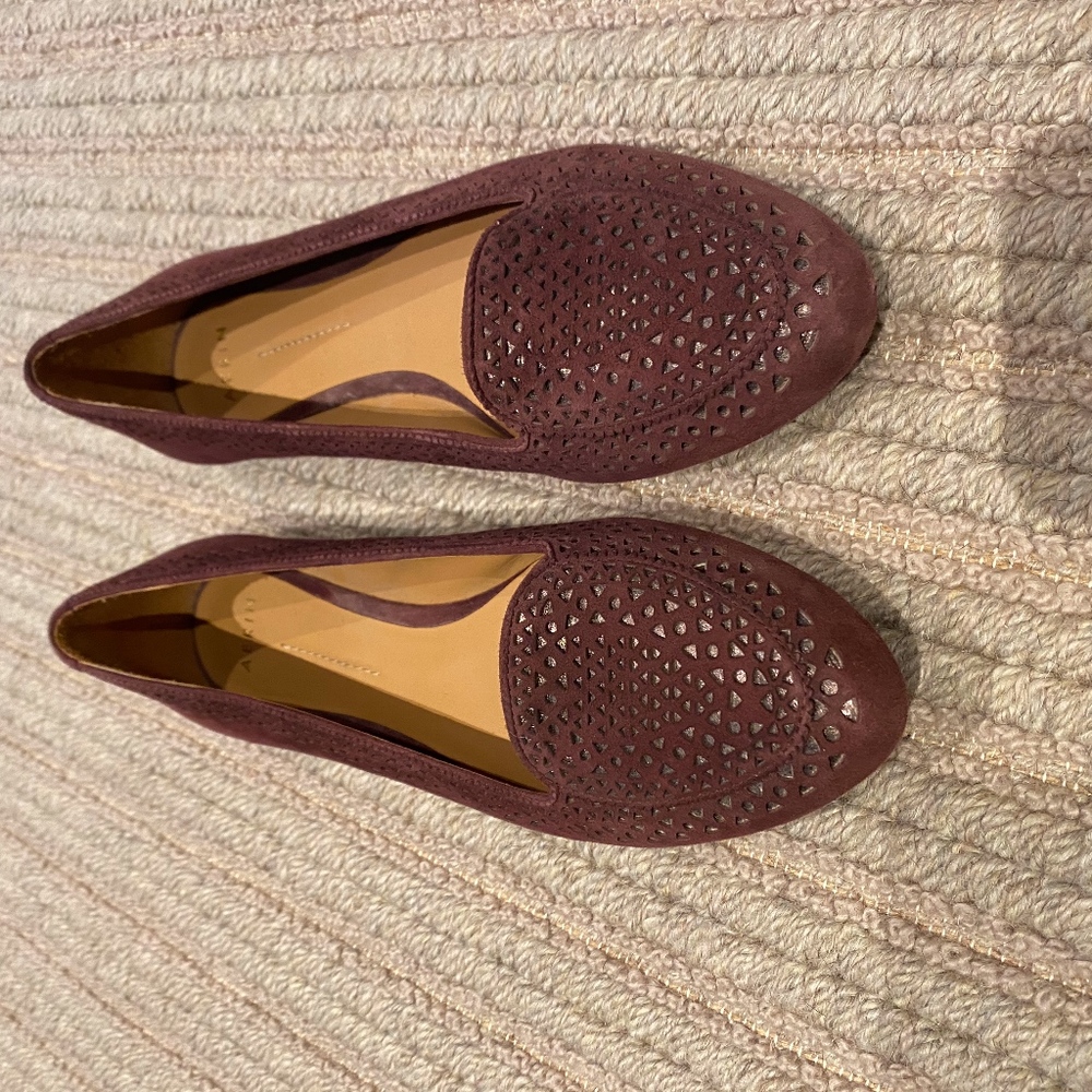 Aerin Purple Suede Flats